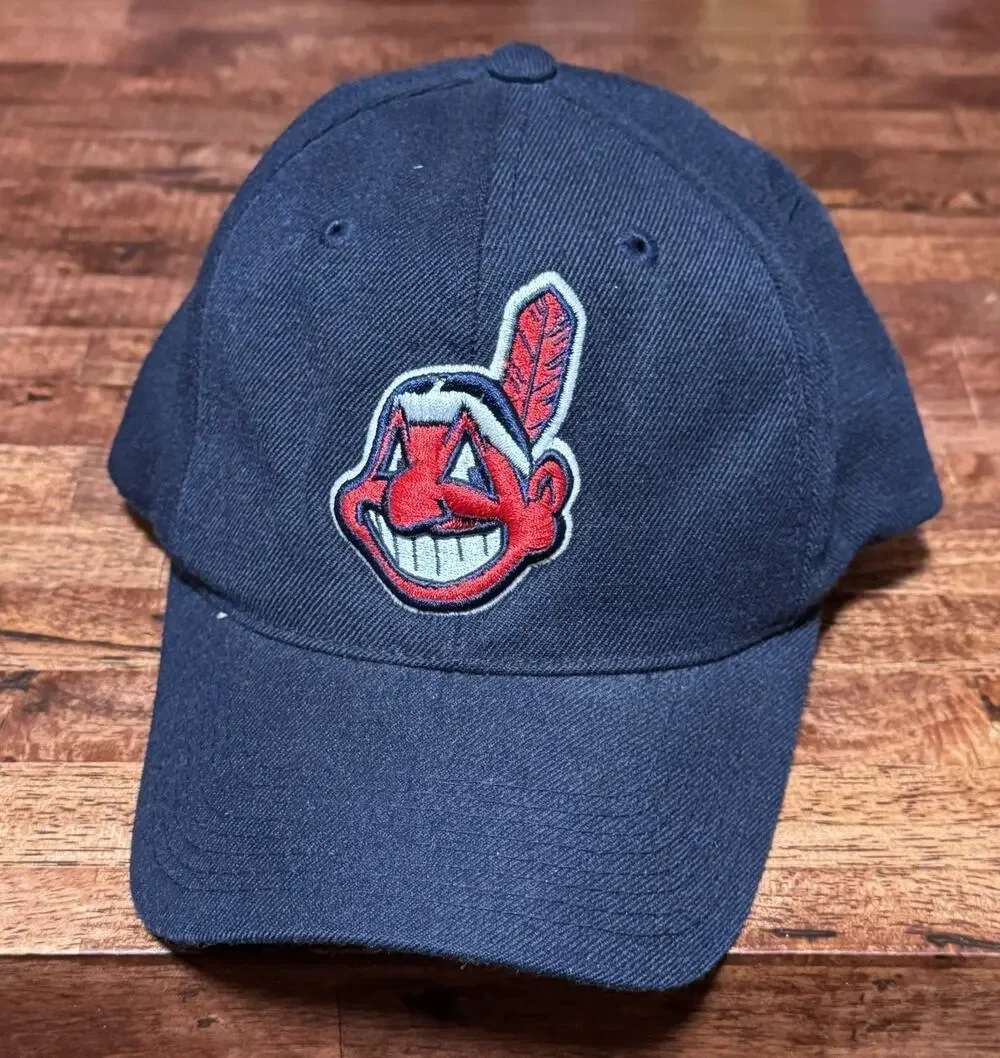 Vintage Grossman Caps Cleveland Indians Wool Snapback Hat Baseball Cap MLB